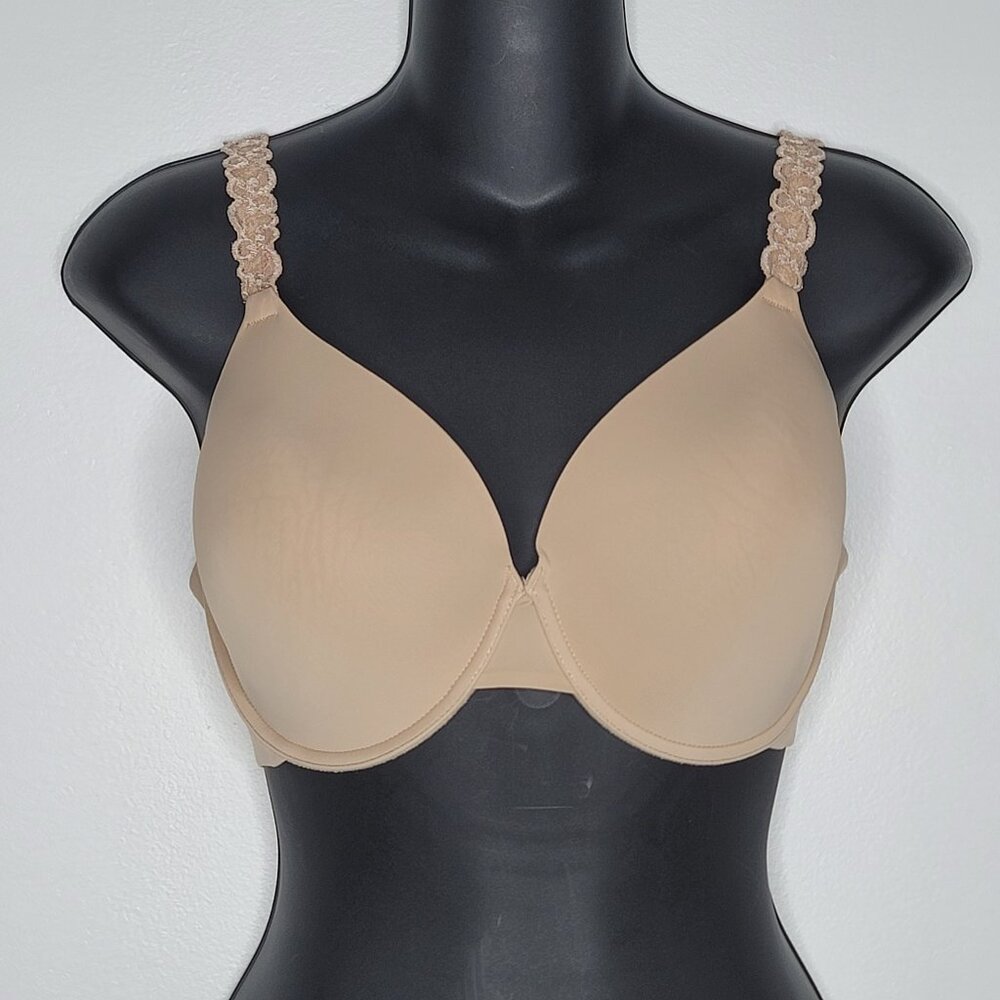 Natori Womens Size‎ 34DDD Nude Lightly Lined Pure Luxe Plunge T-Shirt Bra 732080
